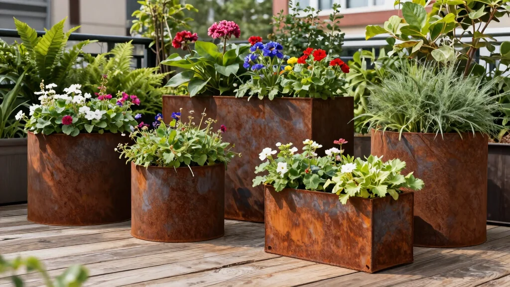 7 Corten Steel Planters That Age Into Something Incredibly Beautiful