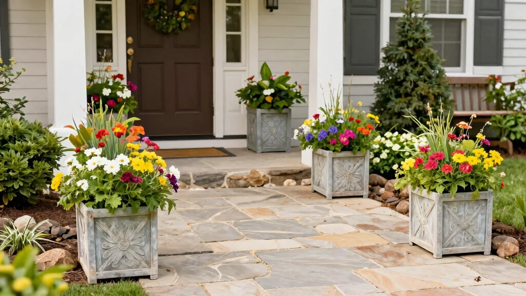 9 Planter Ideas in Front of the House That Boost Curb Appeal Instantly