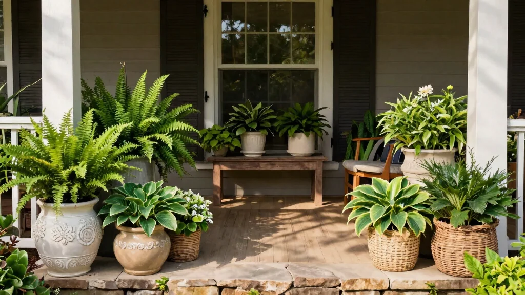 9 Shade Planter Ideas for Front Porches That Are Lush Even Without Sunlight